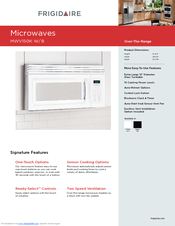 Frigidaire MWV150KB - 1.5 cu. Ft. Microwave Product Specifications