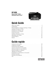 Epson Small-in-One XP-850 Quick Manual