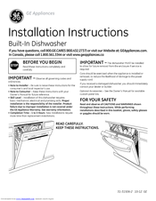 GE GDF520PGDCC Installation Instructions Manual