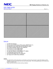 NEC X551UN-TMX4P Quick Install Manual