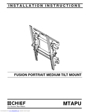CHIEF Wall Mount PDWP MB 40 P Instructions Manual
