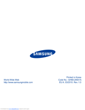 Samsung BWEP570 User Manual