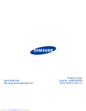 Samsung WEP570 User Manual