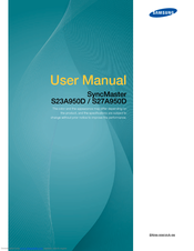 Samsung SyncMaster S27A950D User Manual