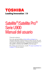 Toshiba Satellite Pro Serie U900 Manual Del Usuario