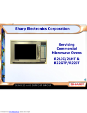 Sharp R-21HT - Commercial Microwave Oven Service Manual