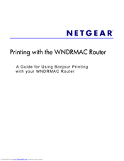 Netgear WNDRMAC-100NAS Print Manual
