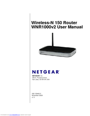 Netgear WNR1000v2 - Wireless- N Router User Manual
