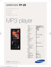 Samsung YP-Z5AP Specifications