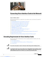 Cisco Voice Interface Card Connection Manual