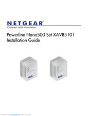 Netgear Powerline Nano500 Set XAVB5101 Installation Manual