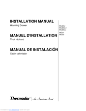 Thermador WD27JS Installation Manual