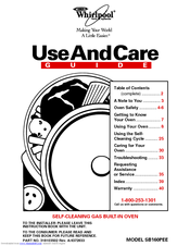 Whirlpool SB160PEE Use And Care Manual