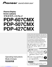 Pioneer PDP 607CMX Operating Instructions Manual