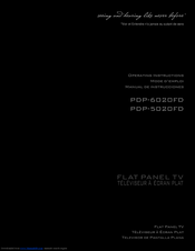 Pioneer PDP-5020FD - 1080p KURO Plasma HDTV Operating Instructions Manual