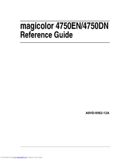 Konica Minolta Magicolor 4750DN Reference Manual