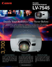 Canon LV-7545 Brochure