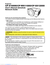 Hitachi CP-WX1100 Network Manual