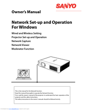 Sanyo XU115 Network Setup Manual