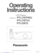 Panasonic PTL597UL - LCD VIDEO PROJRCTOR Operating Instructions Manual