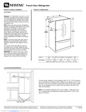 Maytag MFI2266AE Series Product Dimensions
