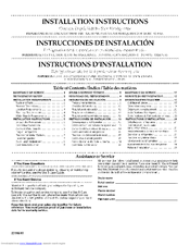 Whirlpool GC3NHAXVS - Side-By-Side Refrigerator Installation Instructions Manual