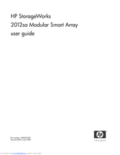 HP StorageWorks 2012sa User Manual