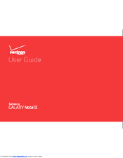 Samsung Verizon Galaxy Note II User Manual