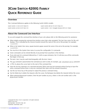 3Com 4200G 1-Port 10Gigabit Module Quick Reference Manual