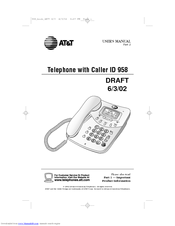 AT&T 958 User Manual