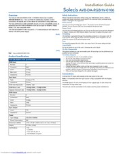 Amx Solecis AVB-DA-RGBHV-0106 Installation Manual