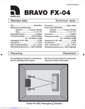 Audio Pro Bravo FX-04 User Manual