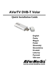 Avermedia AVerTV DVB-T Volar Quick Installation Manual
