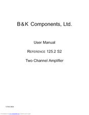 B&K Reference 125.2 Series II User Manual