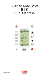 B&K CK1.1 Manual To Installation