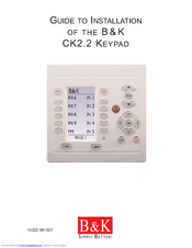 B&K CK2.2 Manual To Installation