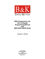 B&K CK2.2 Programming Manual