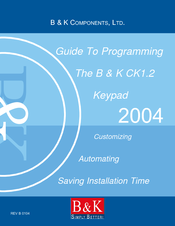 B&K CK1.2 Programming Manual