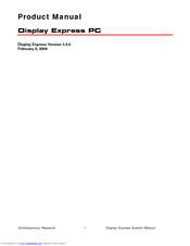 Contemporary Research Display Express PC Product Manual
