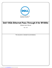 Dell 10Gb Ethernet Pass Through II User Manual
