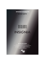 Insignia NS-32L240A13 Important Information Manual