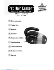 Bissell Pet Hair Eraser Cordless Hand Vacuum 94V5A User Manual