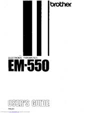 Brother EM-550 User Manual