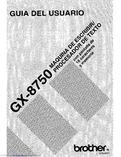 Brother GX-8750 Guía Del Usuario