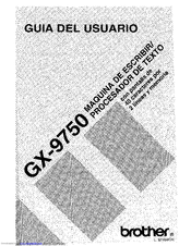 Brother GX-9750 Guía Del Usuario