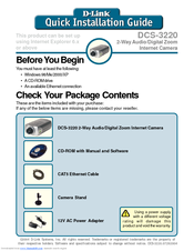 D-link DCS-3220 - SECURICAM Network Camera Quick Installation Manual