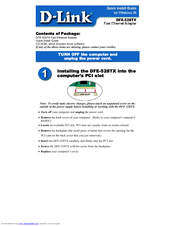 D-link DFE-528TX Quick Install Manual & Warranty