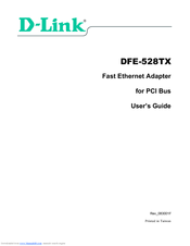 D-link DFE-528TX User Manual