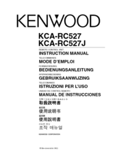 KENWOOD KCA-RC527 Instruction Manual