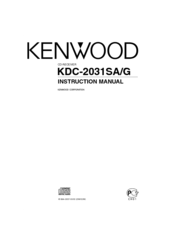 KENWOOD KDC-2031SG Instruction Manual